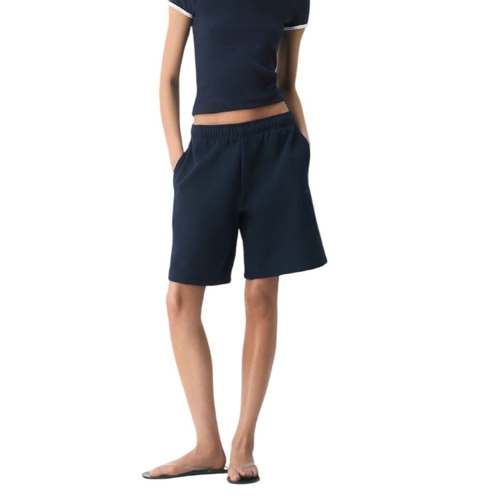 Aritzia Cozy Sweatfleece Mega Above-Knee Shorts Admiral Navy Size S